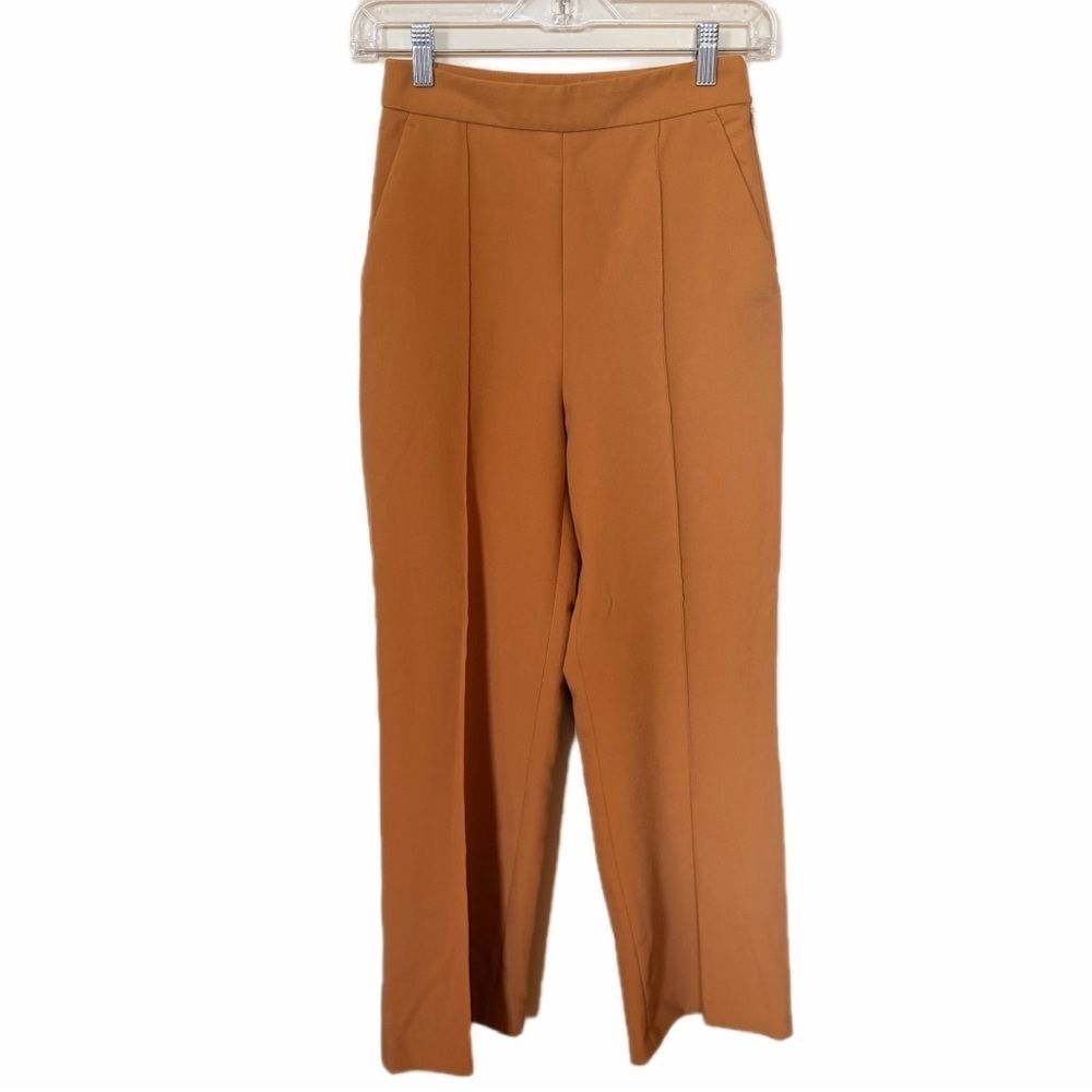 Pleated tan trouser slacks size 0